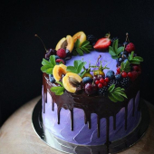 Торт с ягодами «Лавандовые сны» на заказ