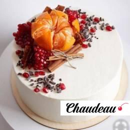 Торт на Новый год «Аромат мандаринов» на заказ