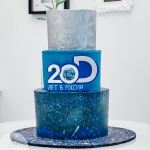 Торт корпоративный с логотипом «Дискавери»