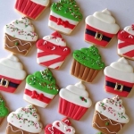 Набор имбирных пряников «новогодние капкейки» на заказ