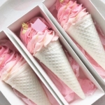 Пирожные «Ванильный зефир в рожке»