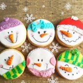 Набор имбирных пряников «Снеговики» на заказ