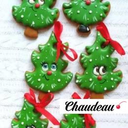 Набор имбирных пряников  «Елочки на Елку» на заказ