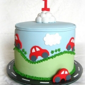 торт для мальчика с машинками