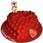 Торт на заказ «Мишка в день влюбленных»