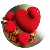 Торт на заказ «Сердца влюбленных»