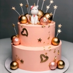 Детский торт на День рождения «Праздничный единорожка»