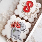 Имбирные пряники на 8 марта «Милый котик»