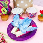 Набор для оформления праздника &quot;Феи&quot;, воздуш. шары, тарелки, свечи, формочки, топперы, наклейки, трубочки