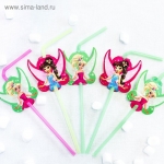 Набор для оформления праздника &quot;Феи&quot;, воздуш. шары, тарелки, свечи, формочки, топперы, наклейки, трубочки