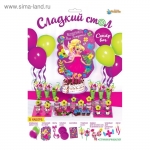 Набор для оформления праздника &quot;Феи&quot;, воздуш. шары, тарелки, свечи, формочки, топперы, наклейки, трубочки