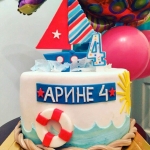 Торт на 4 годика «Морской»