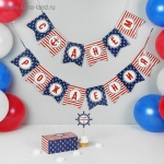 Воздушные шары, гирлянда, топпер, коробка для сладостей, 13 предметов в наборе