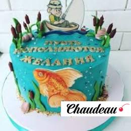 Торт рыбаку «Золотые рыбки»