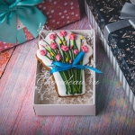 имбирный пряник на 8 марта в форме букета