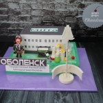 торт с логотипом компании