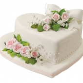 Торт Белый - сердце