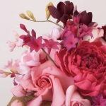 Торт с цветами «Цветочная радуга»