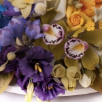 Торт с цветами «Цветочная радуга»