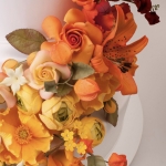 Торт с цветами «Цветочная радуга»