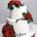 Торт с цветами «Счастливая свадьба»