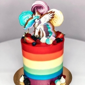 Детский торт для девочки «Воздушные шары» 