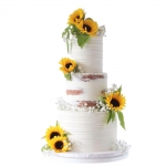 Свадебный торт с подсолнухами 