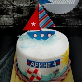 торт на 4 года в морском стиле