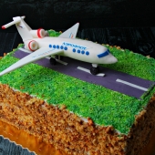 торт в форме самолета