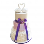 Свадебный торт с лебедями STL0005124