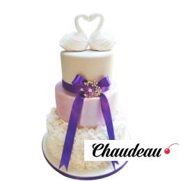 Свадебный торт с лебедями STL0005124