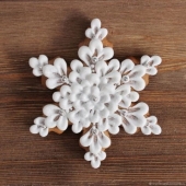 Имбирный пряник «Снежинка ажурная»  