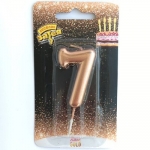 Свеча -цифра &quot;7&quot; Розовое золото 4,5см/V 1502-3007