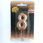 Свеча -цифра &quot;8&quot; Розовое золото 4,5см/V 1502-3008