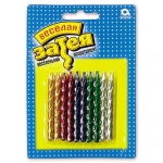 Свечи для торта металлик ассорти 10 штук 1502-1137