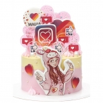 Торт со значками социальных сетей TSZS006907                                              