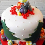 торт новогодний одноярусный 
