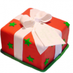 торт в форме подарка