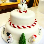 торт новогодний двухъярусный