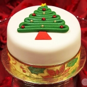 торт на новый год белый