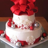 торт на новый год двухъярусный