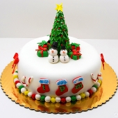 торт на новый год одноярусный