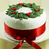 торт на новый год с лентой