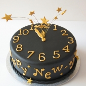 торт на новый год в форме часов