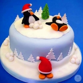 детский новогодний торт