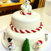 торт новогодний двухъярусный