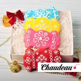 новогодний имбирный пряник в форме конфеты