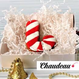 имбирный пряник в виде рождественского леденца