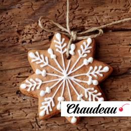 имбирный пряник в форме снежинки