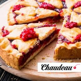 Пирог баварский малиновый с творожным кремом